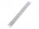 Ruler | M | W: 11mm | silver | plastic | Length: 150mm | self-adhesive