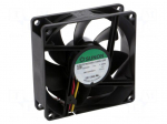 Fan: DC | axial | 24VDC | 80x80x25mm | 69.5m3/h | 33dBA | ball | Out: F type