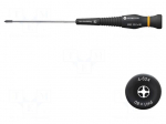 Screwdriver: precision | Phillips | PH1 | Blade length: 80mm | ESD
