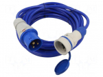 Extension lead | 3x2.5mm2 | 10m | PUR | blue | Sockets no: 1 | 16A | EXTREM