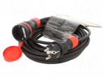 Extension lead | 3x1.5mm2 | 10m | rubber | black | Sockets no: 1 | 16A