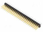 Connector: pin strips | male | PIN: 50 | soldering,THT | gold-plated