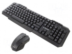 Office kit | black | universal | USB A | wireless,US layout | 10m