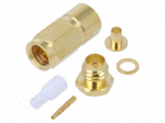 Connector: SMC | socket,plug | male | Plating: gold-plated | PIN: 1