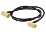 Cable | 0.5m | SMA male,both sides | black | angled | 50&Omega;