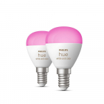 Philips Huebaltie + krāsainie toņi 4.3W Luster E14 gudrā spuldze 2P EU 929003573602 8719514491281