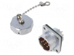 Connector: circular | socket | male | PIN: 7 | IP67 | WY20 | 10A | 500V | 2mm2