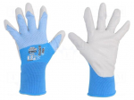 Protective gloves | Size: 10,XL | blue/white | nitryl,polyester