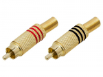 &Uuml;hendused // Different Audio, Video, Data connection plug and sockets // 1034# Wtyk rca cinch złoty duży czarny