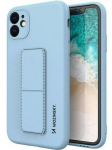 Back panel cover iLike Samsung Galaxy A22 5G Kickstand Case Silicone Stand Cover Light Blue