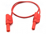 Test lead | 32A | banana plug 4mm,both sides | Urated: 1kV | red