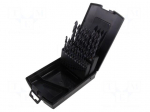 Drill set | for metal | high speed steel cobalt HSS-E | 19pcs.