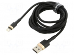 Cable | High Speed,USB 2.0 | Apple Lightning plug,USB A plug | 2m