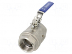 Ball valve | acid resistant steel AISI 316 | PTFE | max.63bar