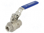 Ball valve | acid resistant steel AISI 316 | PTFE | max.63bar