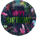 Folat Foil Balloon "Birthday Neon Tropical" 45cm