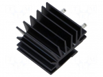 Heatsink: extruded | TO220 | black | L: 25mm | W: 19.4mm | H: 28mm | 9K/W