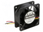 Fan: DC | axial | 12VDC | 60x60x25mm | 63.6m3/h | 44dBA | ball | 7600rpm