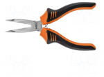 Pliers | curved,half-rounded nose,universal,elongated | 160mm