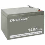 Qoltec AGM battery | 12V | 14Ah | Maintenance-free | Efficient| LongLife | for UPS, security