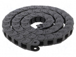 Cable chain | E2i.15 | Bend.rad: 48mm | L: 1000mm | Int.height: 14.4mm
