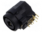 Connector: Jack 6,3mm + XLR | socket | female | angled 90&deg; | THT | 3A