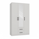 Topeshop ROMANA 120 BIEL bedroom wardrobe/closet 6 shelves 3 door(s) White