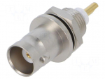 Connector: BNC | socket | straight | 50&Omega; | soldering | Contacts: brass