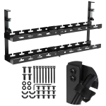 Uued tooted // Organizer podbiurkowy na kable Maclean, max. obciążenie 5kg, max. 728mm, 2 poziomy, czarny, MC-102 B