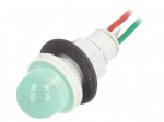Indicator: LED | prominent | 24VDC | 24VAC | Cutout: &Oslash;13mm | 300mm leads