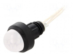 Indicator: LED | prominent | 230VAC | Cutout: &Oslash;13mm | IP40 | 300mm leads