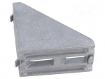 Angle bracket | for profiles | W: 76mm | H: 38mm | L: 76mm | aluminium