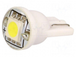 LED lamp | neutral white | W2,1x9,5d | Urated: 12VDC | 22lm | 0.24W