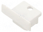 Cap for LED profiles | white | 20pcs | ABS | with hole | SMART-IN10