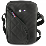 BMW Carbon Pockets & Metal Logo 8" Crossbody Phone Bag Black
