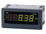 Meter: temperature | digital,mounting | panel | LED | 5 digits | 6VA