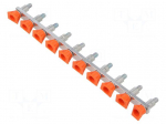 Comb bridge | Entrelec | orange | terminals: 10