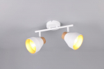 Trio Valentin spot 2-pc E14 matt white/gold/wood gaismeklis R81922031 4017807637427