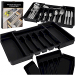 RoGer Adjustable Pull‑Out Cutlery Drawer Organizer