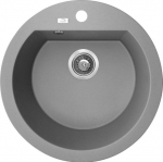 Dafne, granite sink, d=51cm, with tap hole, grey