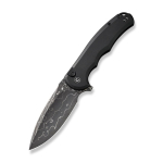 Knife CIVIVI Button Lock Alu Black Damascus