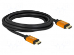 Cable | HDMI plug,both sides | HDMI 2.1 | Len: 3m | black | 48Gbps