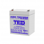 12V 5.2Ah AGM High Rate aku UPS-seadmetele | Klemm F2 / T2 | 90 x 70 x 101 mm