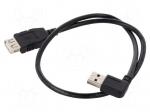Cable | USB 2.0 | gold-plated | 0.5m | black | 24AWG,28AWG | 480Mbps