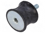 Vibration damper | M8 | &Oslash;: 40mm | rubber | L: 30mm | Thread len: 23mm