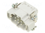 Connector: HDC | contact insert | male | PIN: 6 | 16A | 500V | HEAVYCON