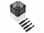 Enclosure: multipurpose | X: 65mm | Y: 65mm | Z: 81mm | TK PC | grey | IP66