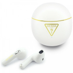 TWS Earphones Guess Gold Line Triangle / white