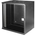 Digitus wall housing SOHO PRO, IT cabinet (black, 12 height units)