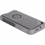 DeLOCK drive enclosure M.2 NVMe USB 40 Gbps Gaming Style (gray, tool-free, with LED and fan)
